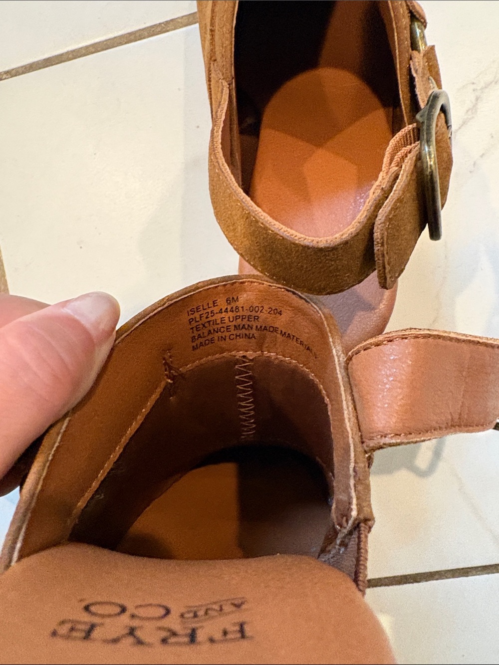 Cute! FRYE AND CO. Iselle Brown Studded Slingback Clog Heels - NWT, women size 6 - Picture 6 of 8